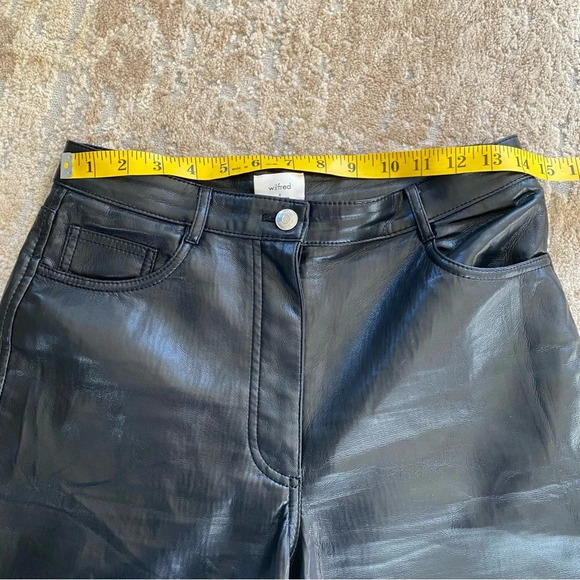 Aritzia Wilfred Black Vegan Faux Leather Pants The Melina High Waist: 8 - Picture 6 of 11